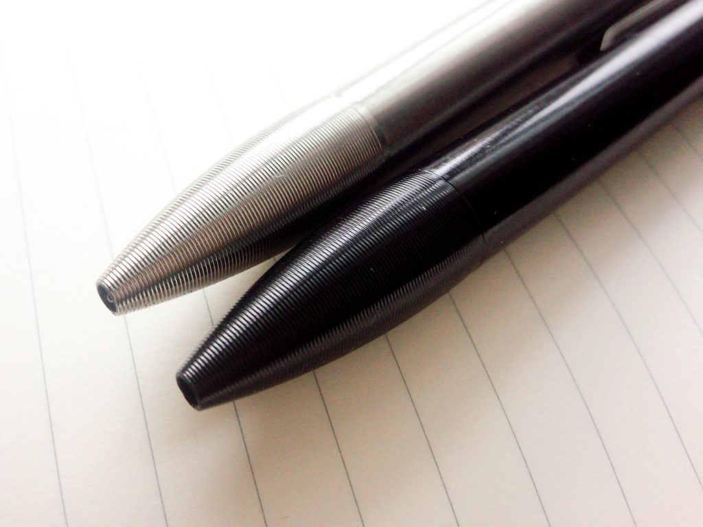 Close up of the "tactile turn" on both pens. (Shaker, top; Mover, bottom.)